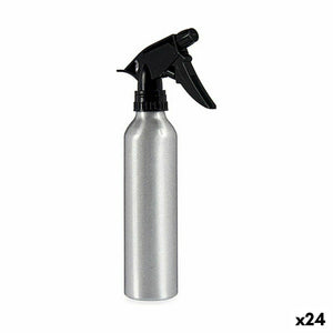 Suihkepullo Musta Hopeinen Alumiini 300 ml (24 osaa)